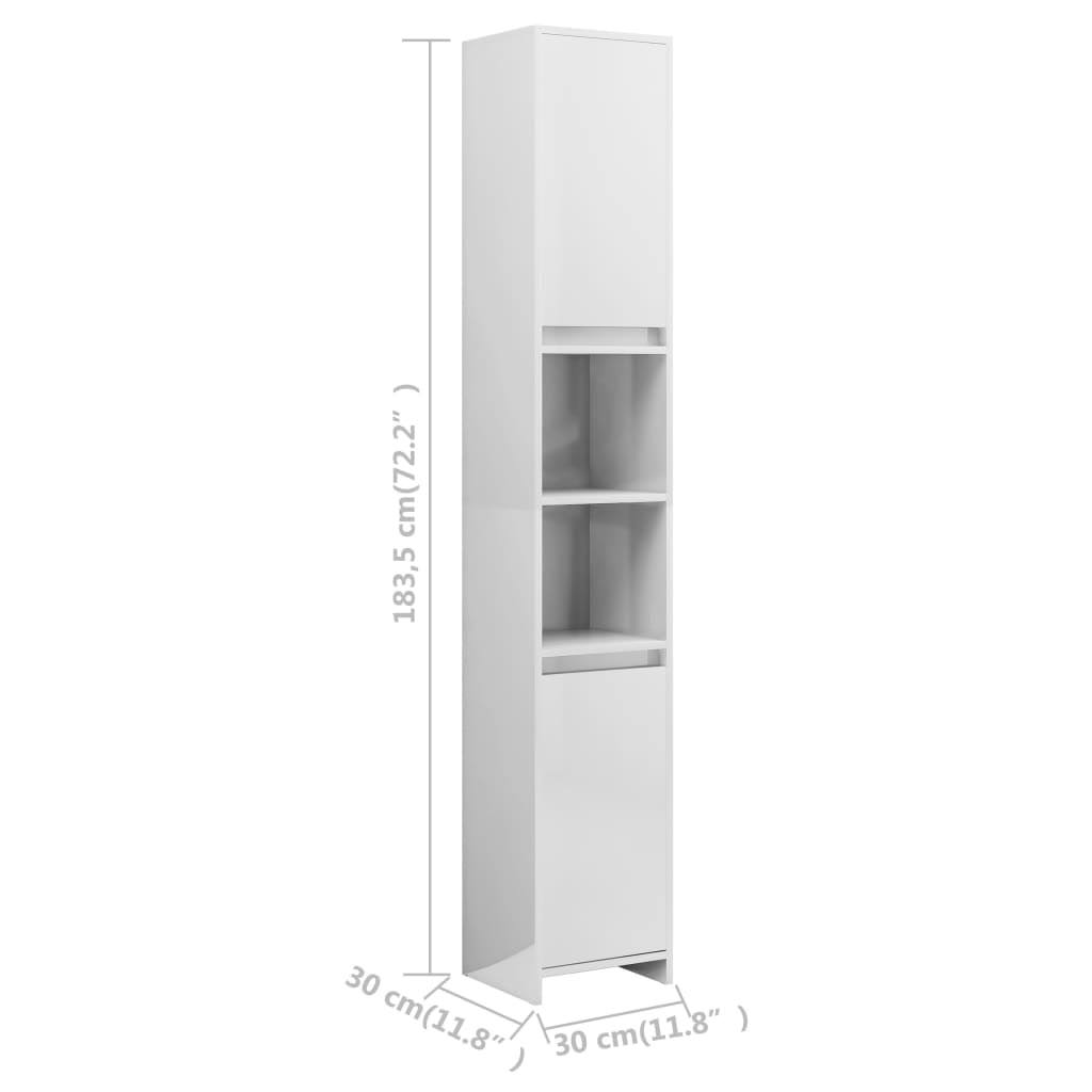 High Gloss White Chipboard Bathroom Cabinet U99070