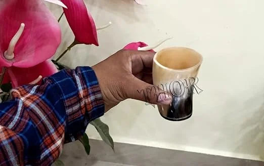 Drinking Ox Horn Mug with Shot Glass G706