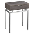 24x22H Rectangular Modern Accent End Table with Chrome Metal Base R657949
