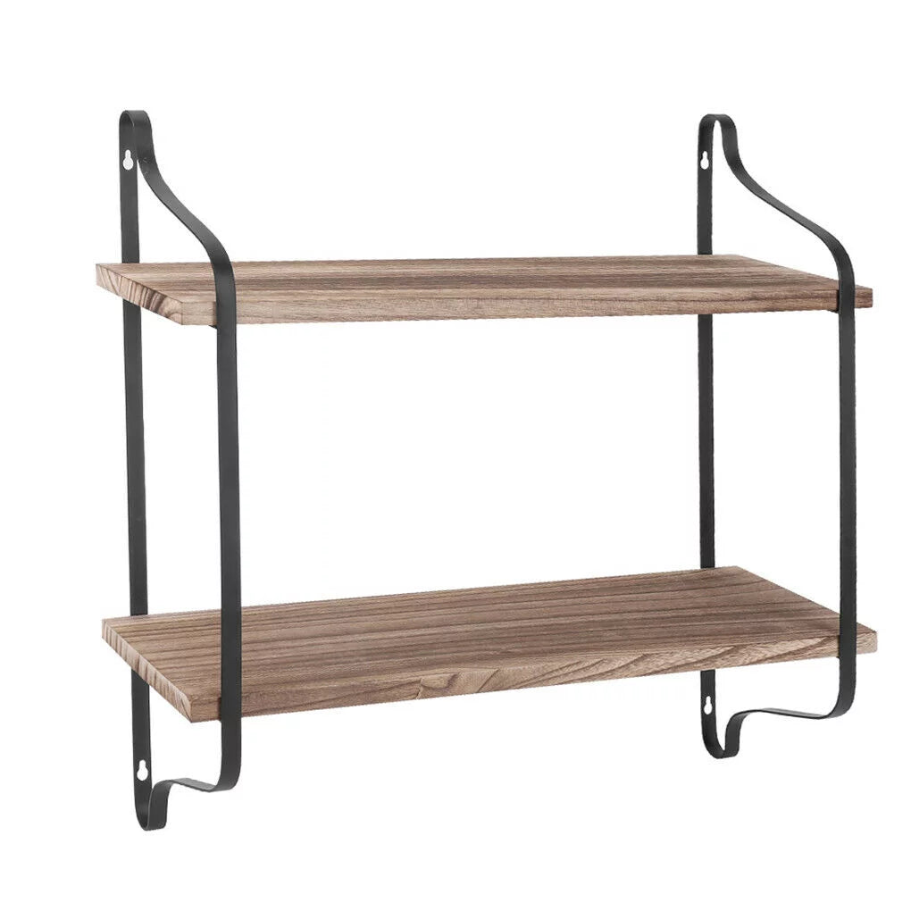 Rustic Industrial Pipe Wall Floating Shelf Wooden Shelving Unit E168