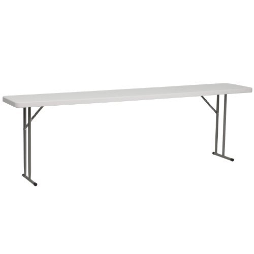 5-Foot Rectangle White Plastic Folding Training Table J206640