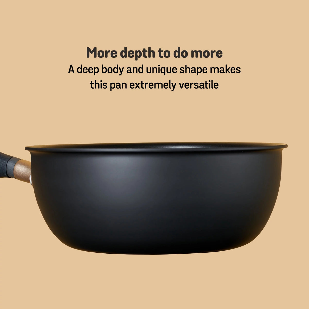 3-Quart Matte Black Hard Anodized Nonstick Sauce Pan T708347