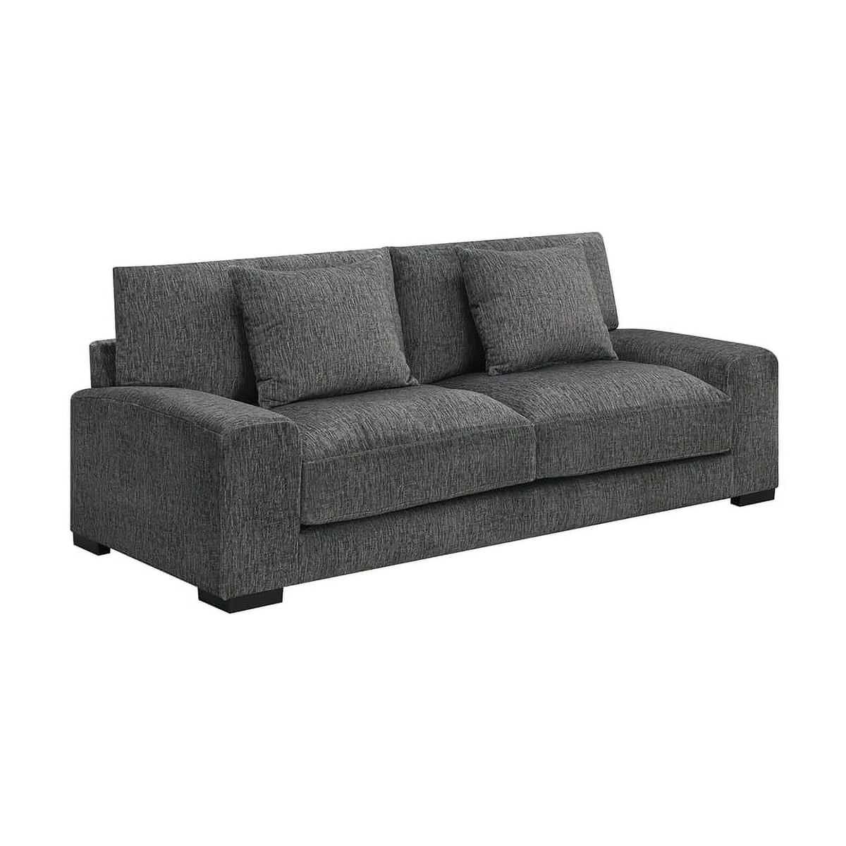 Gray Microfiber Sofa R38445