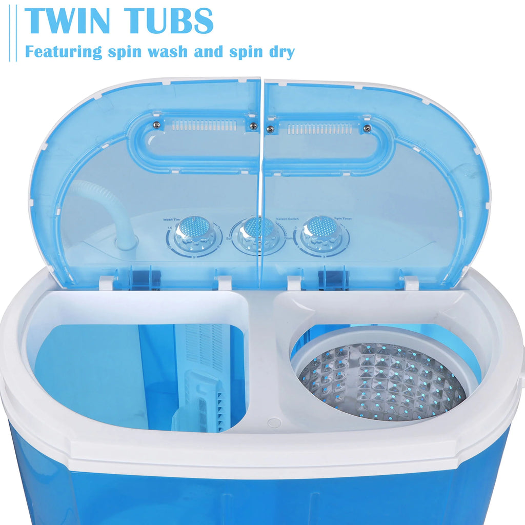 Portable Compact Washer 10lbs Blue White O172235