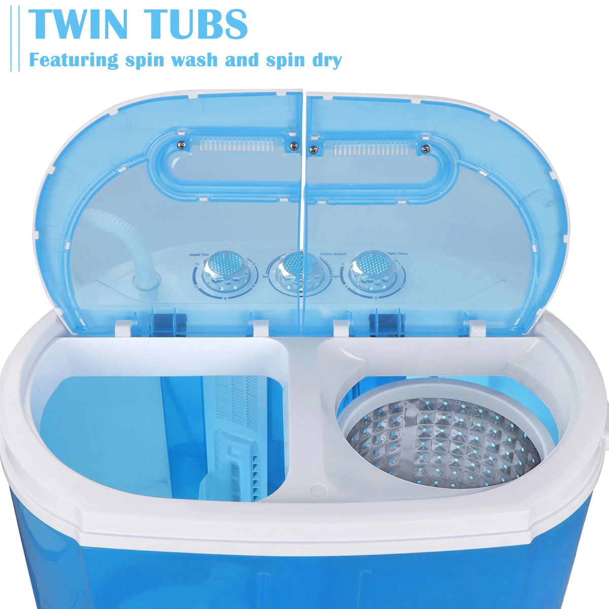 Portable Compact Washer 10lbs Blue White O172235