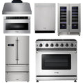 36 Gas Range, Range Hood, Microwave, Refrigerator, Dishwasher, Wine Cooler Z969611