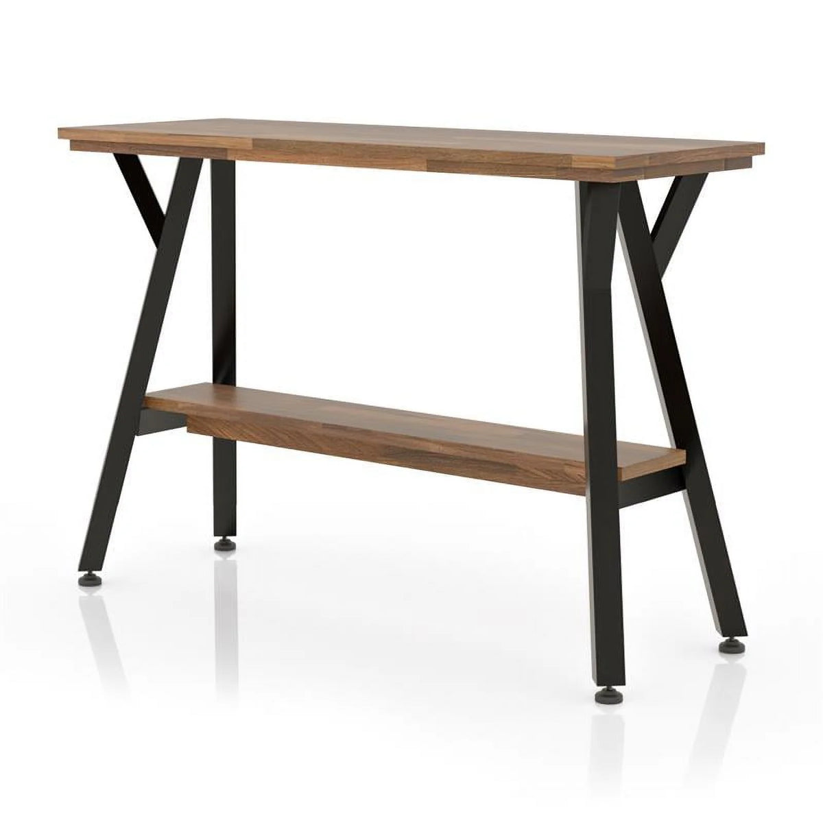 Wood 1-Shelf Console Table in Matte Black L35133
