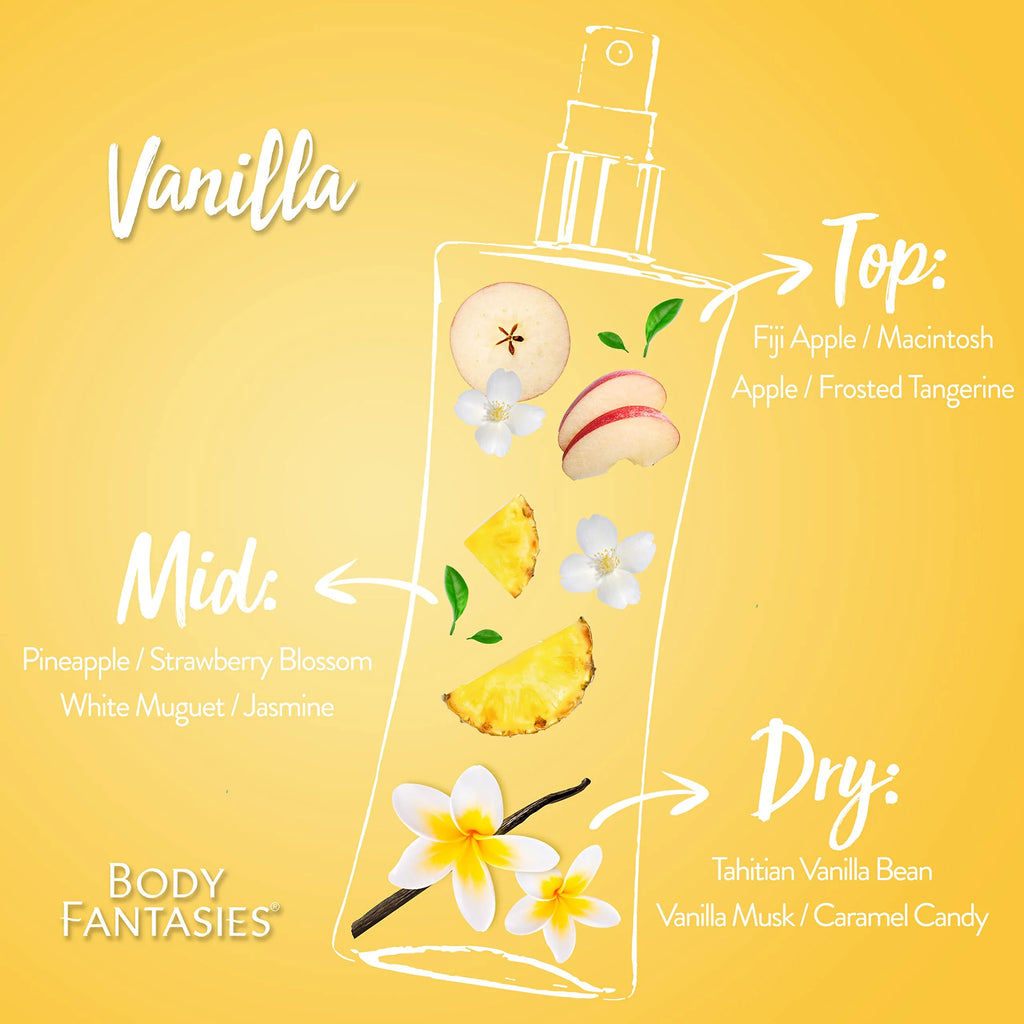 Vanilla Body Spray 8 fl oz (Pack of 2) K661517