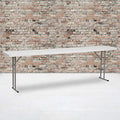 5-Foot Rectangle White Plastic Folding Training Table J206640