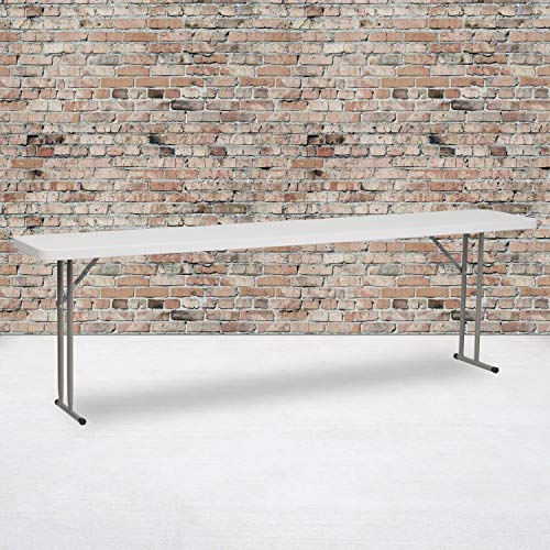 5-Foot Rectangle White Plastic Folding Training Table J206640