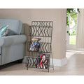 3 Tier Magazine Rack Black A58858