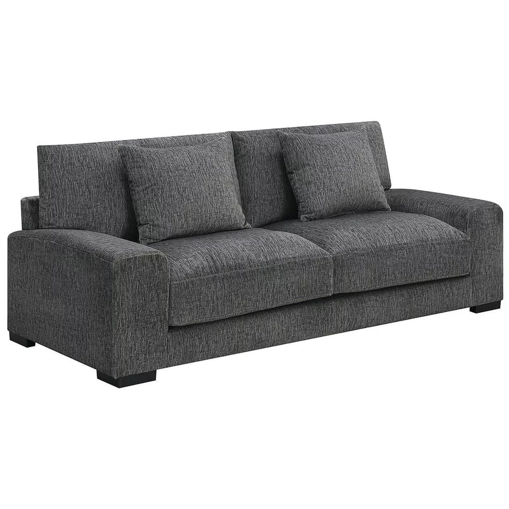 Gray Microfiber Sofa R38445