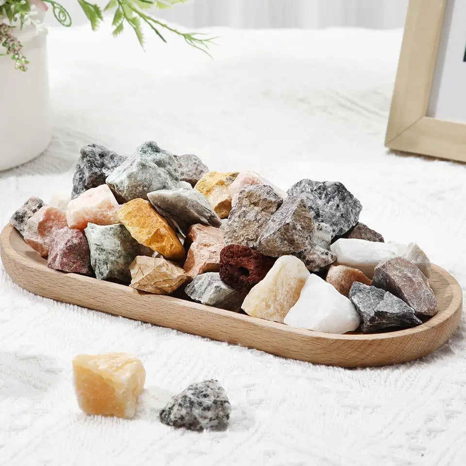 10 lb Natural Raw Rocks for Tumbling 16 Kinds Healing Crystals R958