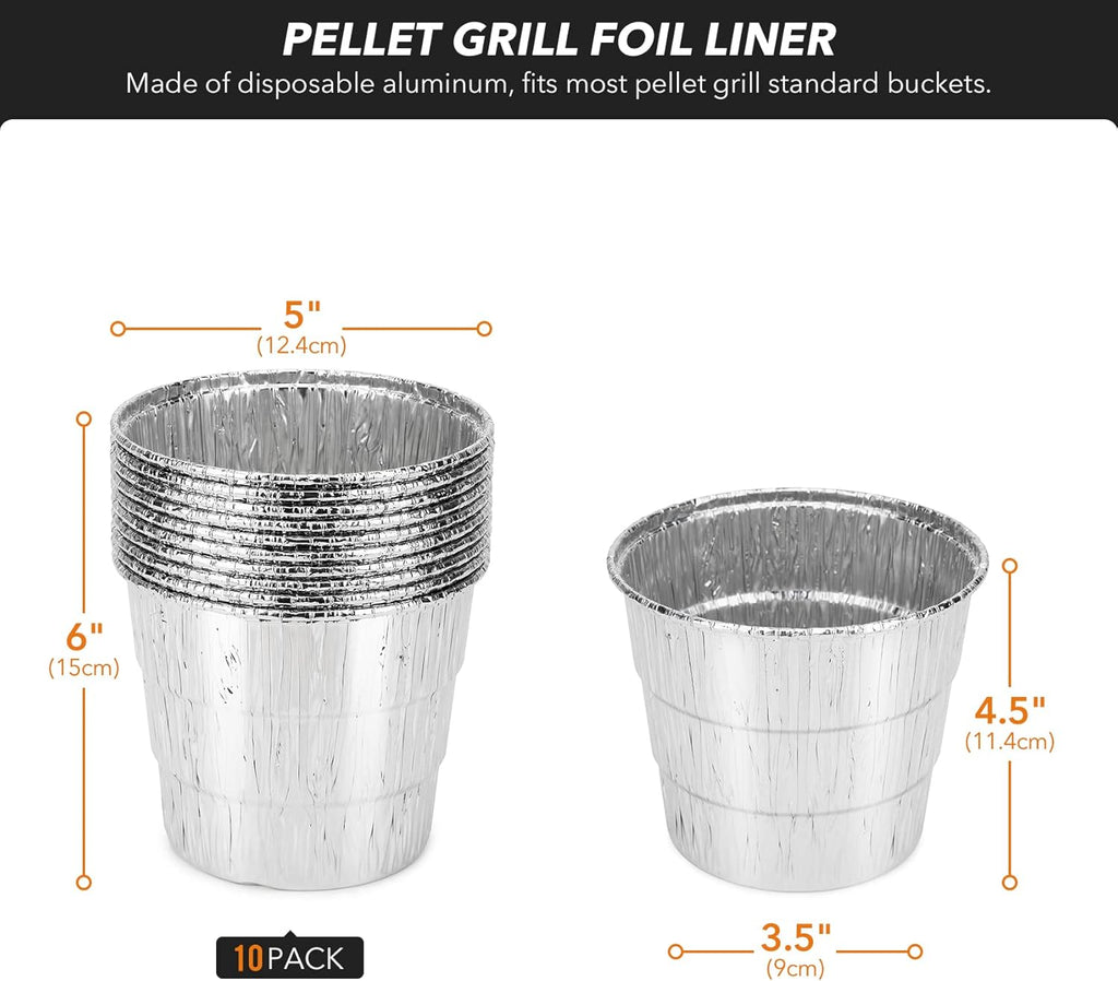 Grill Grease Drip Bucket with 10-Pack Foil Liners I6963