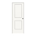 36 in. x 80 in. White Painted Left-Hand Solid Core Single Prehung Interior Door X637