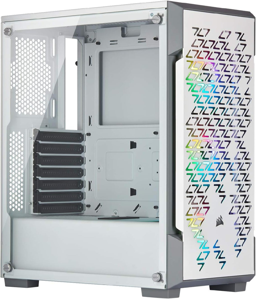 White Mid-Tower Tempered Glass Case & 2TB 3.5 Inch Internal Hard Drive U328417