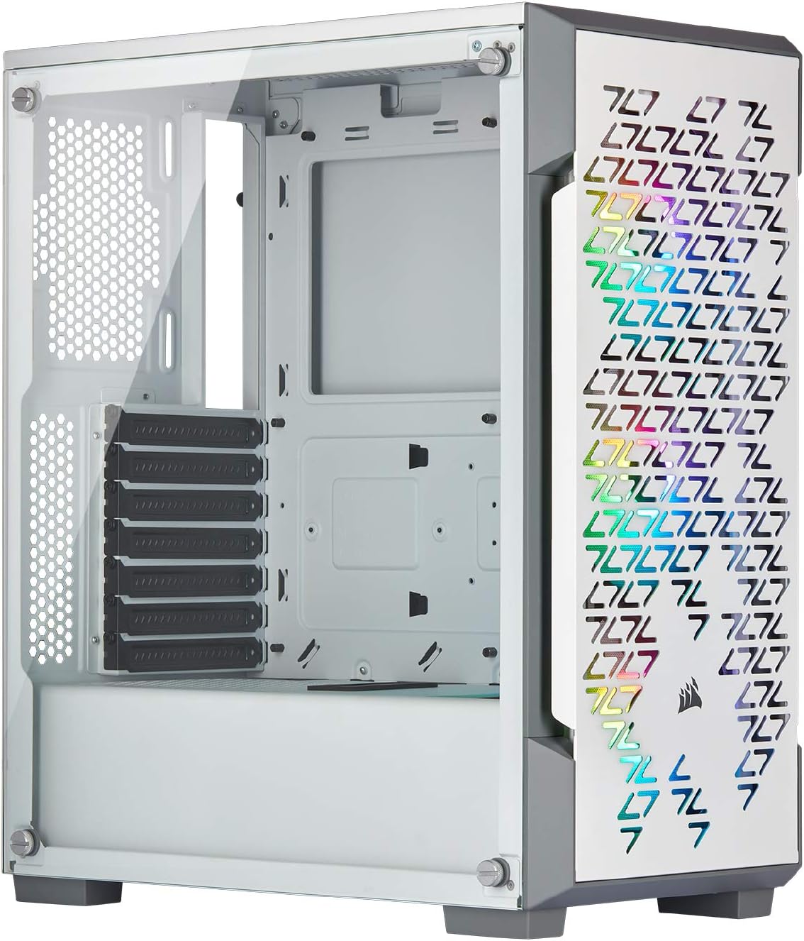 White Mid-Tower Tempered Glass Case & 2TB 3.5 Inch Internal Hard Drive U328417