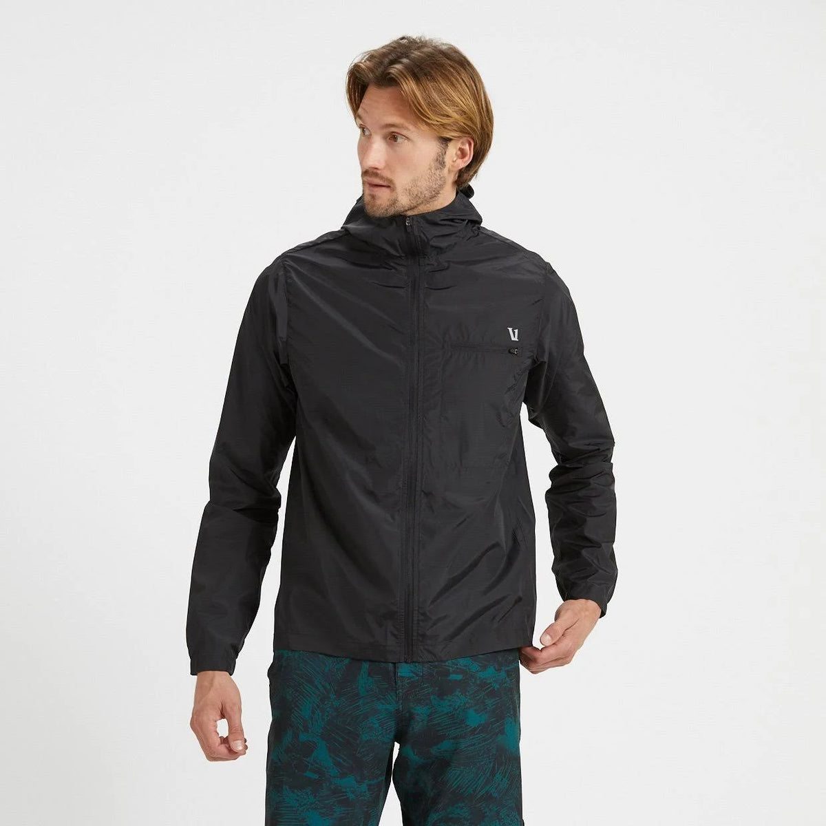 Men's Black Windbreaker XL P79609
