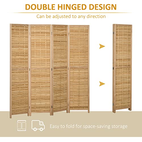 3 Panel 5.5' Tall Bamboo Folding Room Divider T82222