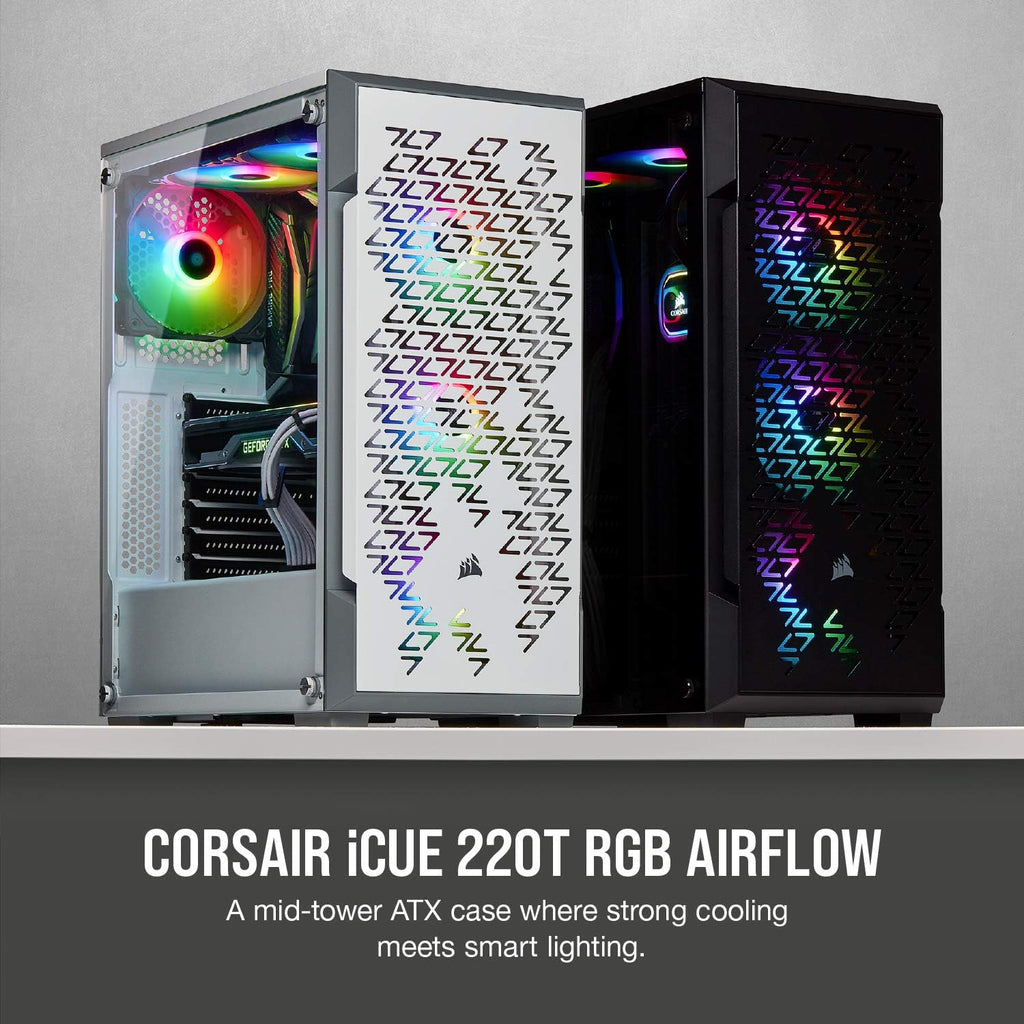 White Mid-Tower Tempered Glass Case & 2TB 3.5 Inch Internal Hard Drive U328417