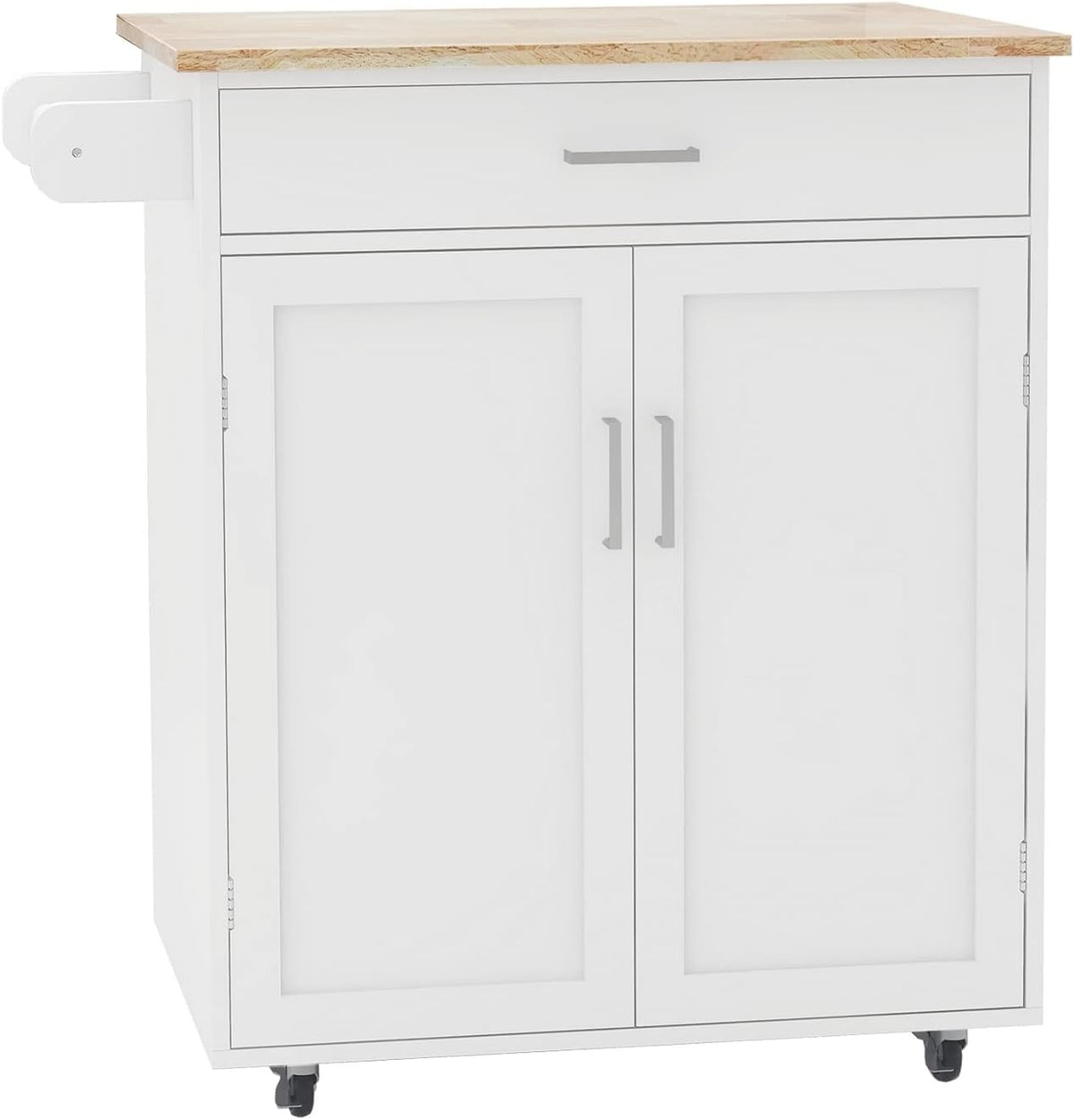Kitchen Island Cart on Wheels with 2 Drawers and 2 Shelves H4501