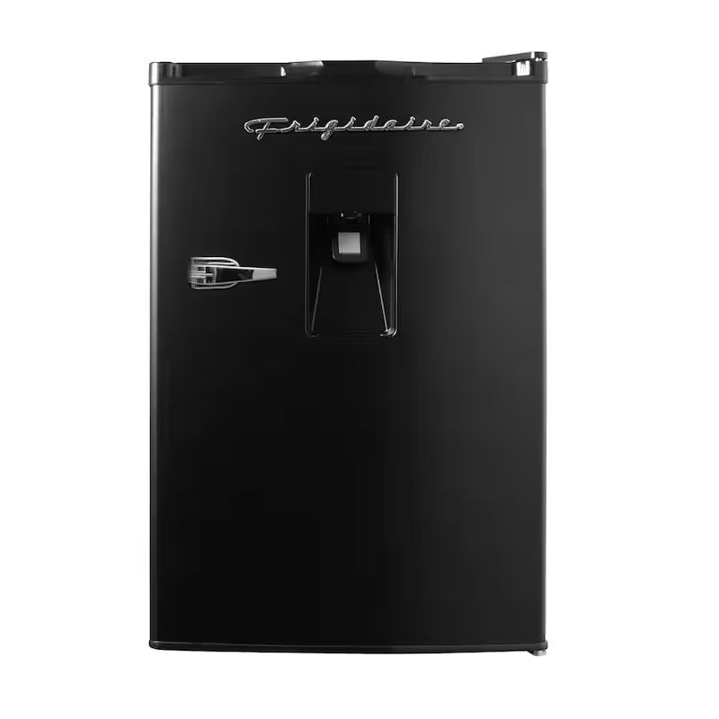 Black Retro Mini Refrigerator with Water Dispenser P6996