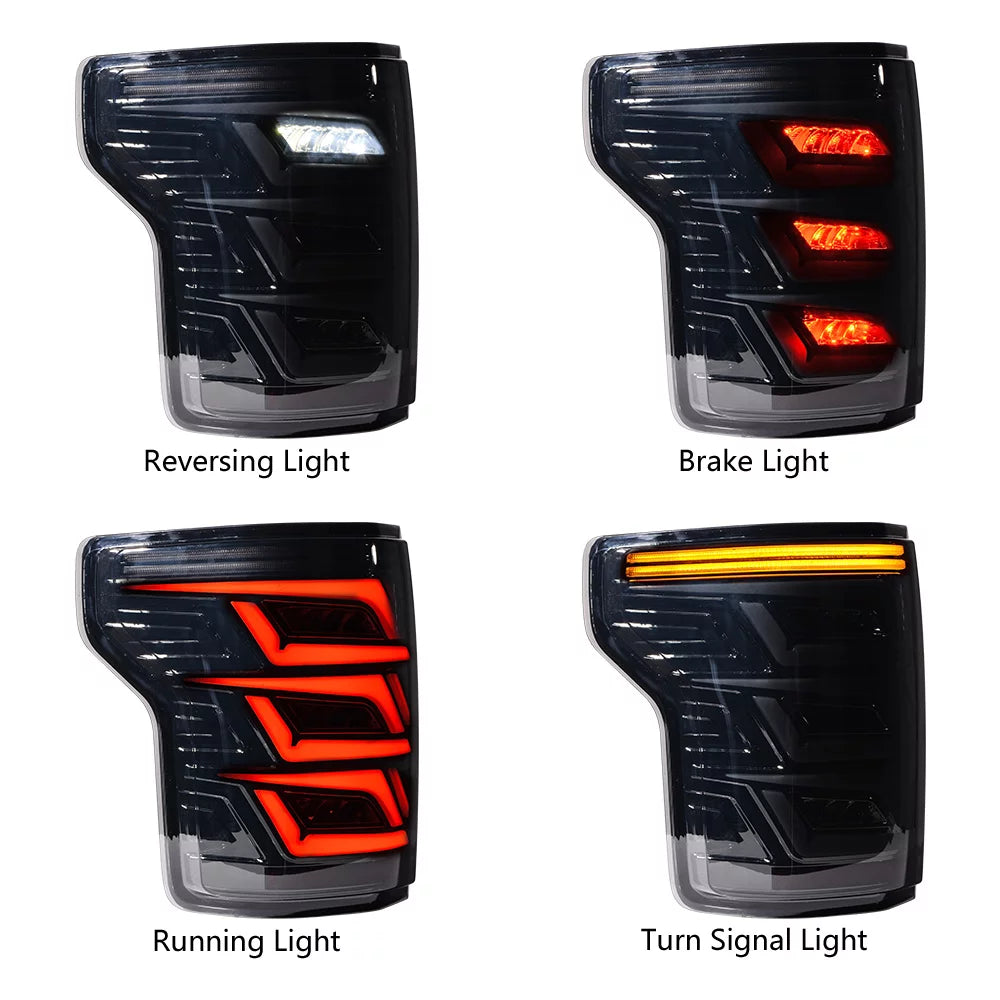 Smoked Lens LED Rear Brake Tail Lights Assembly X851174