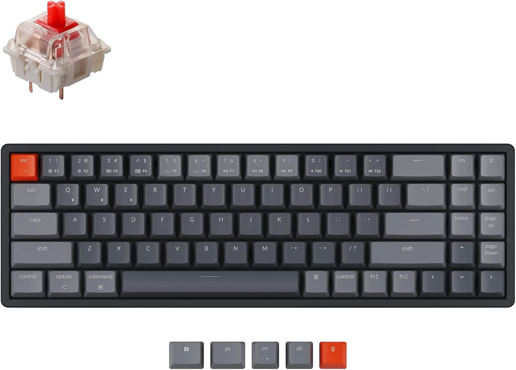 70% Layout 72 Keys Wireless Wired Mechanical Keyboard V22324