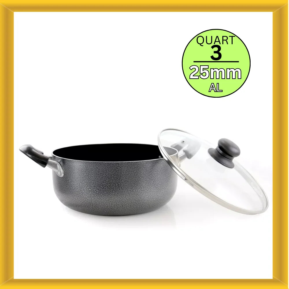 3 Quart Nonstick Aluminum Dutch Oven with Lid I99573