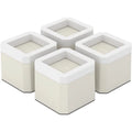 4 Inch Square Non-Slip Furniture Risers 4 Pack Beige K4525