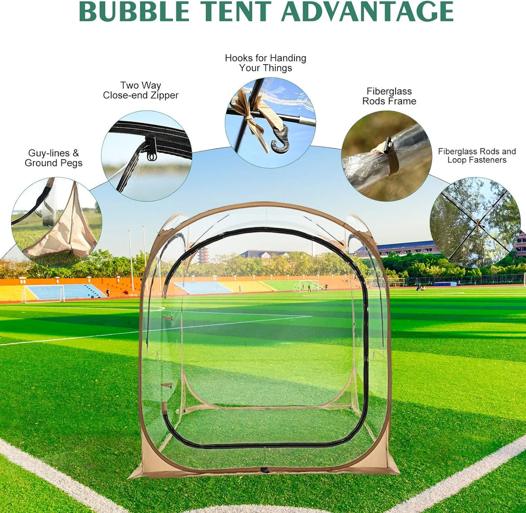 Pop-Up Tent with Removable Top Cover and Mesh Windows G887
