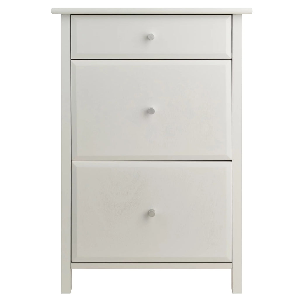 White Wood File Cabinet M432
