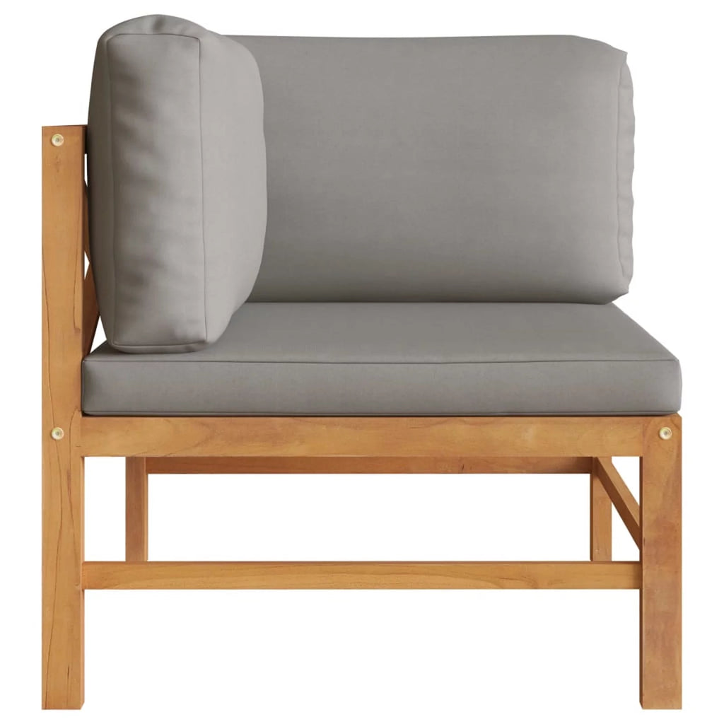 2-Seater Teak Wood Patio Bench with Cushion D42973