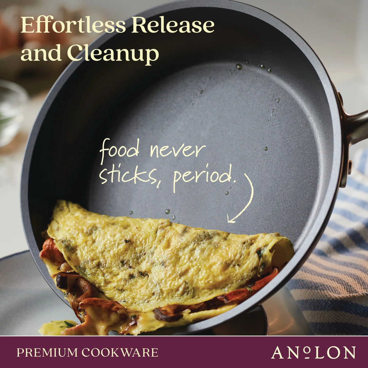 2 Piece Hard-Anodized Nonstick Frying Pan Set I719323
