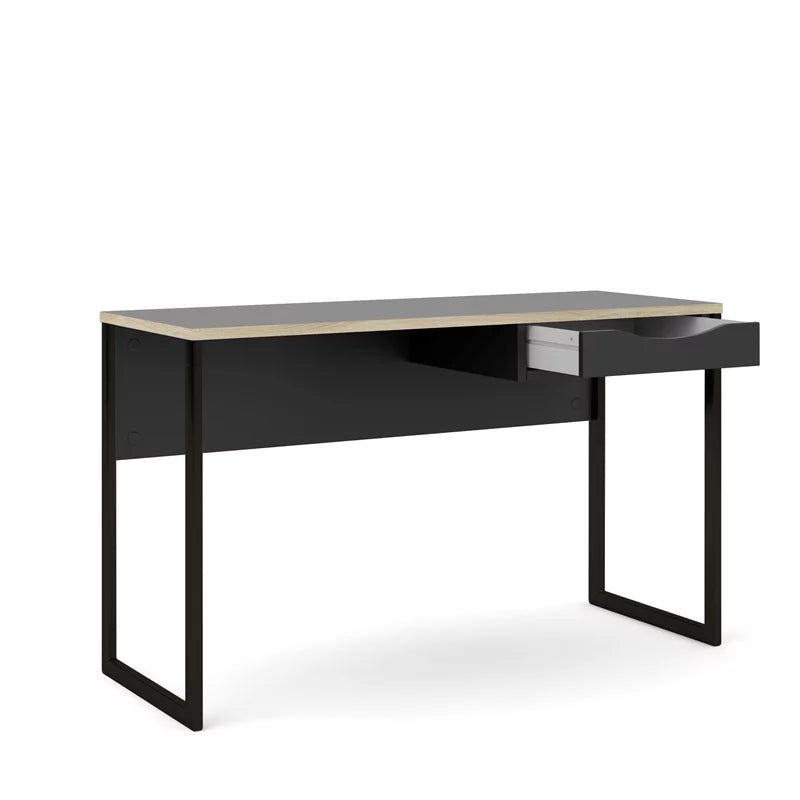 1 Drawer Desk in Black Matte and Oak O458