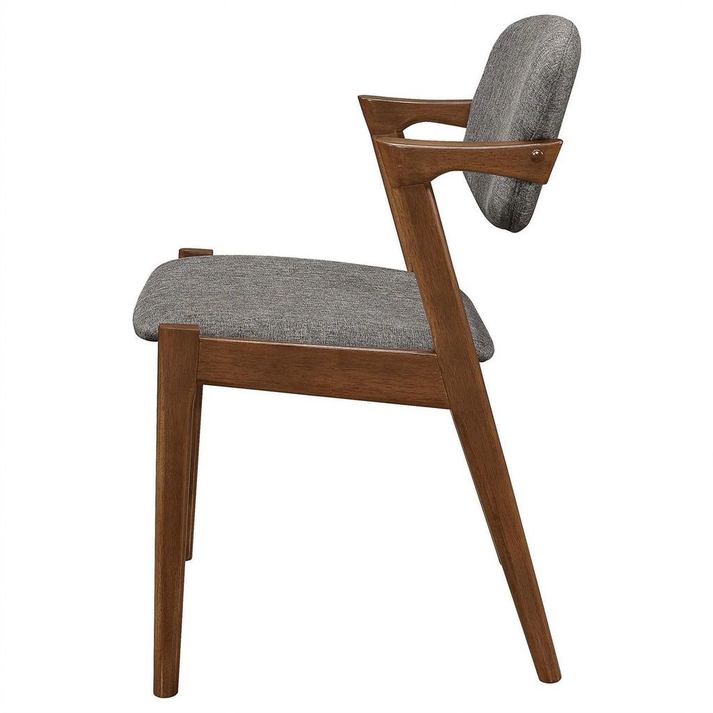 Grey Dark Walnut Dining Side Chairs Set of 2 O339453