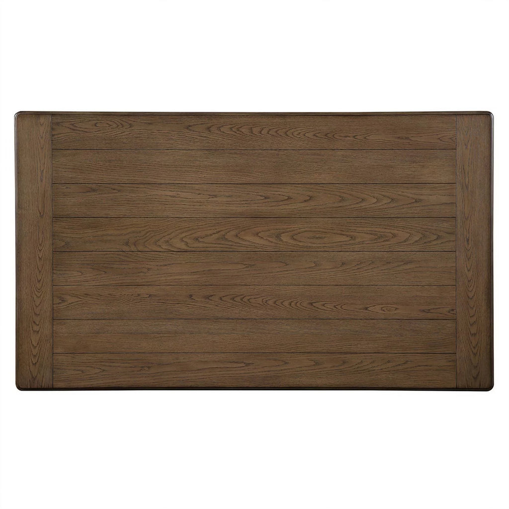 Ivory and Brown Wood Dining Table J2907