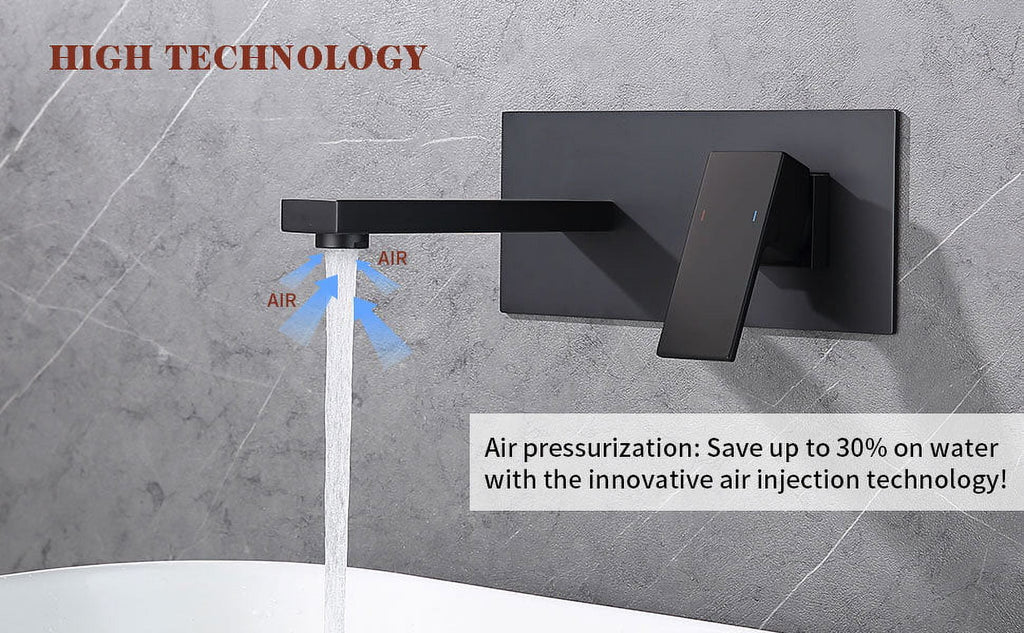 Matte Black Wall Mount Faucet E654554