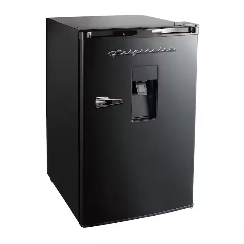 Black Retro Mini Refrigerator with Water Dispenser P6996