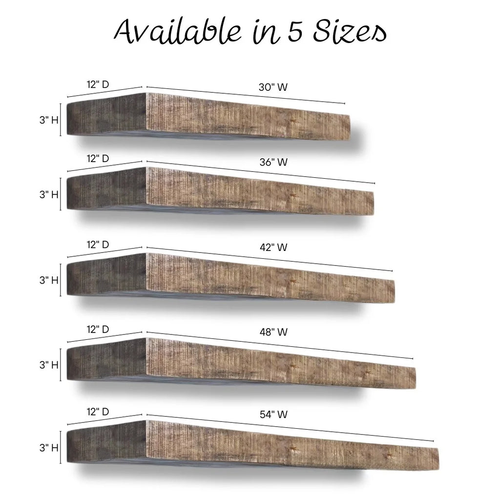 Mango Wood Wall Mounted Shelf T562180