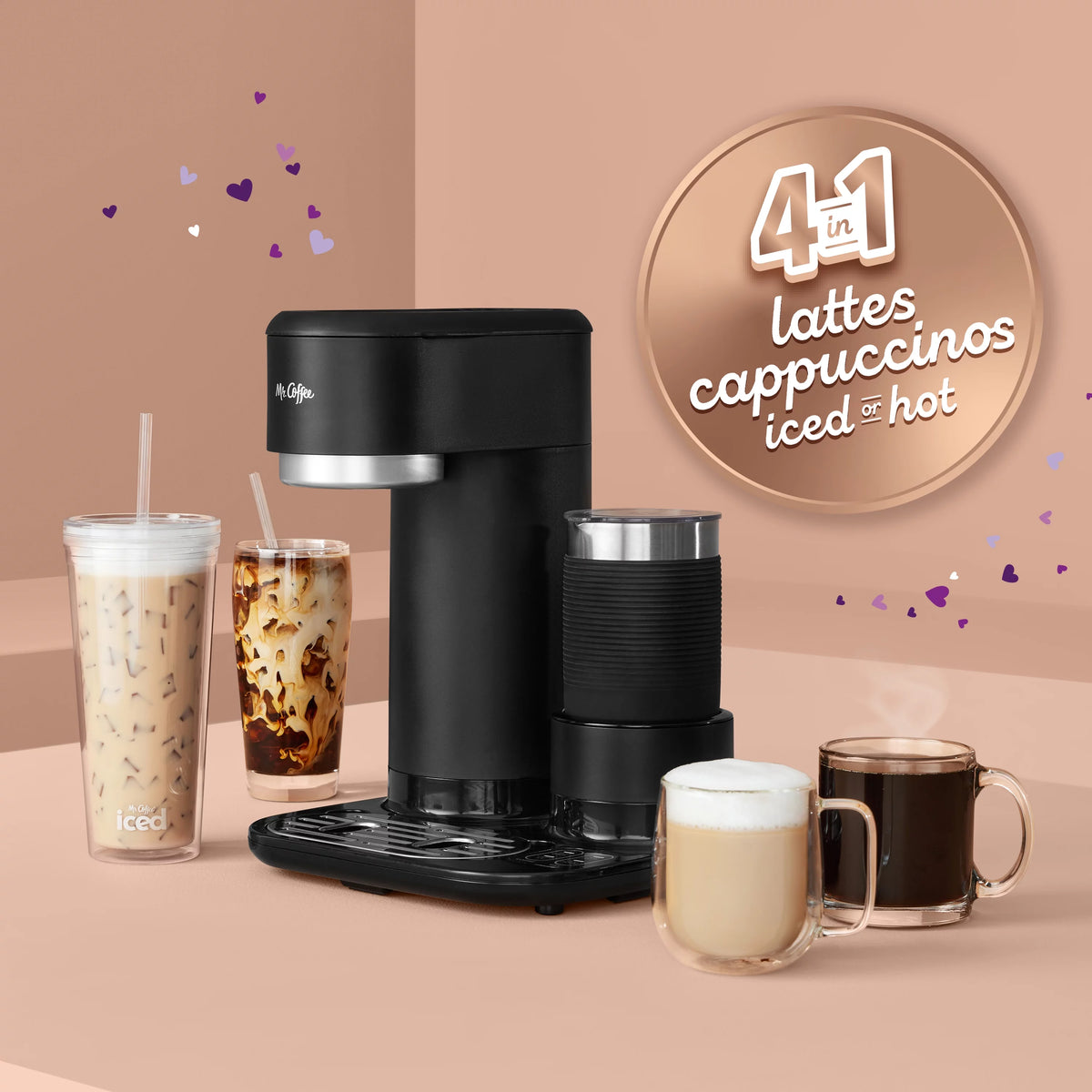 4-in-1 Single-Serve Latte and Hot Coffee Maker Y19862