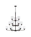 15-Light Burnt Sienna Chandelier V831