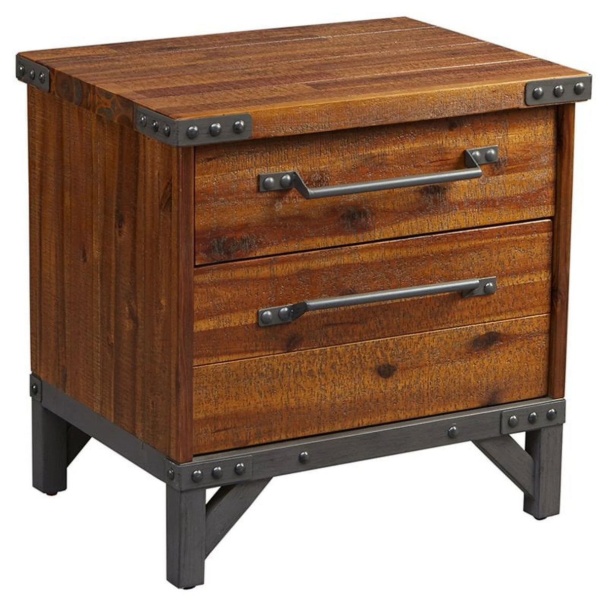Solid Wood Nightstand Set of 2 N10495
