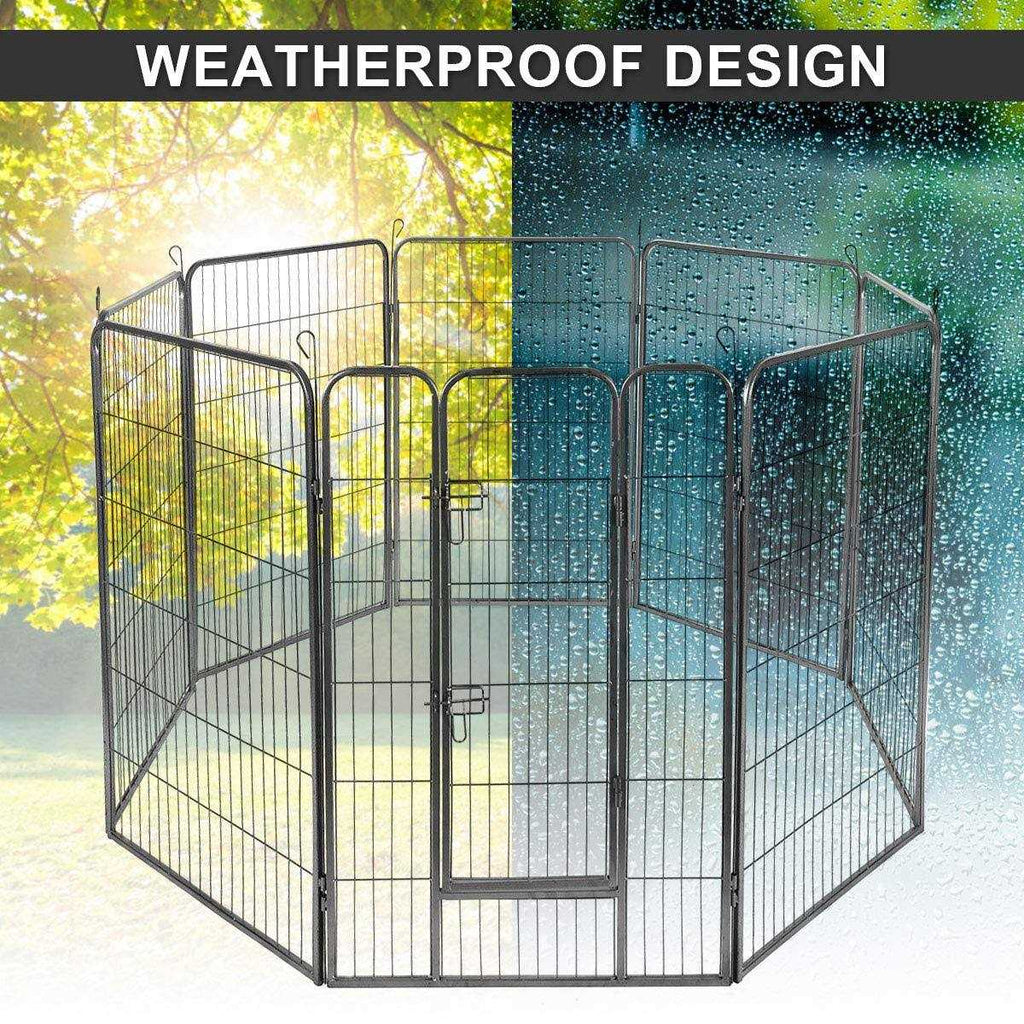 16/8 Panel Dog Playpen with Door G3401