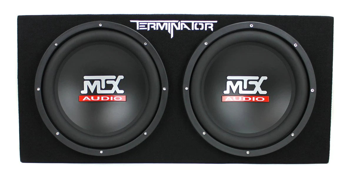 12 Dual Loaded Car Subwoofers + Box + Amp + Kit R844