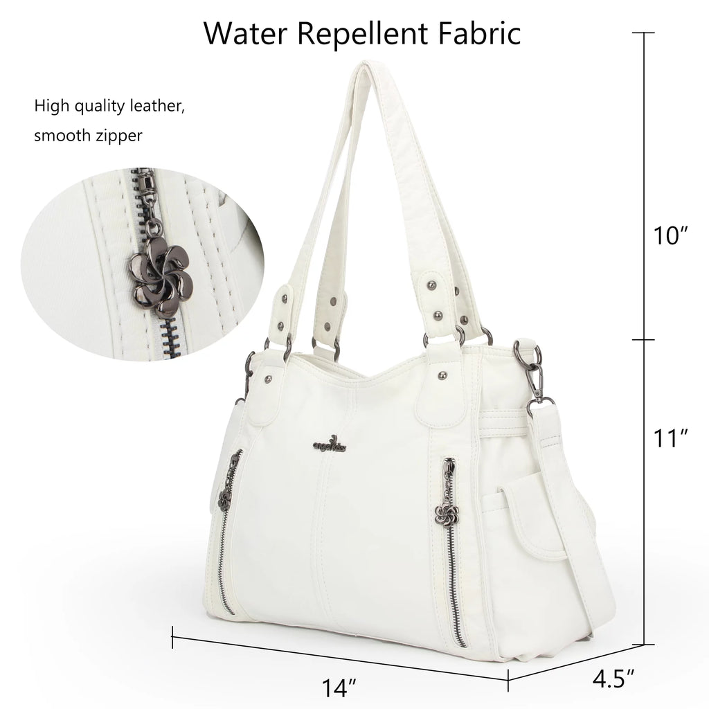 PU Top-Handle Hobo Tote Bag J627