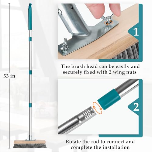 Stainless Steel Long Handle Deck Scrub Brush W830