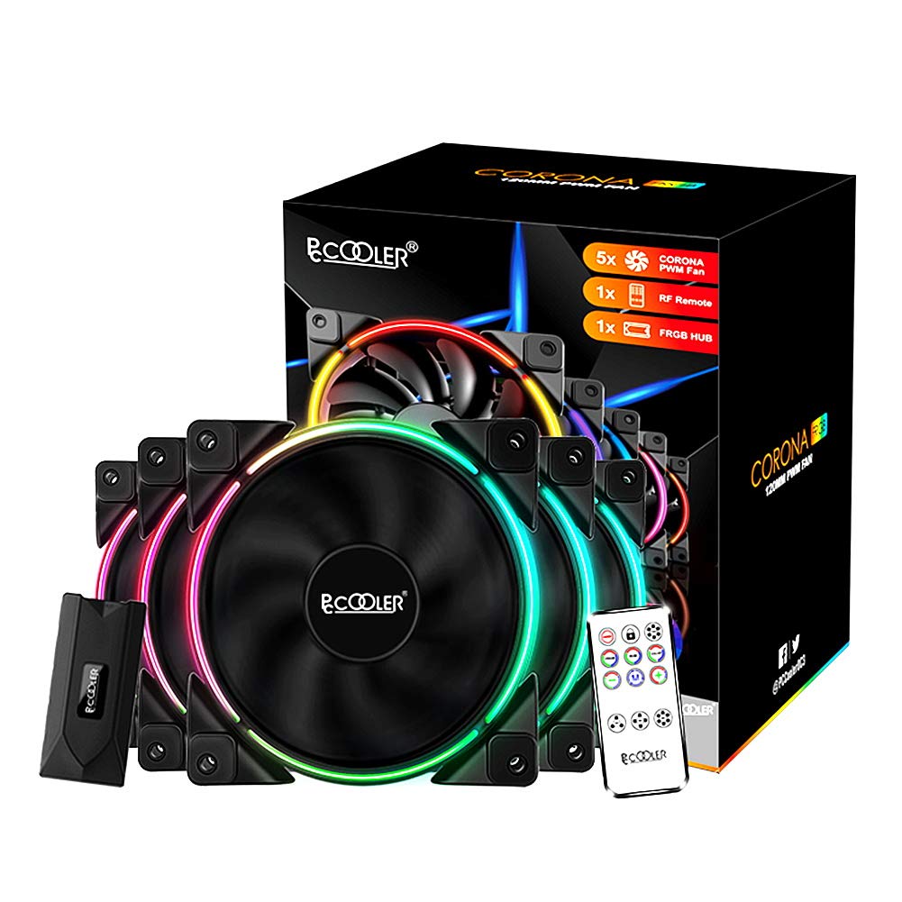 120mm RGB LED PC Case Fan Pack of 2 L618