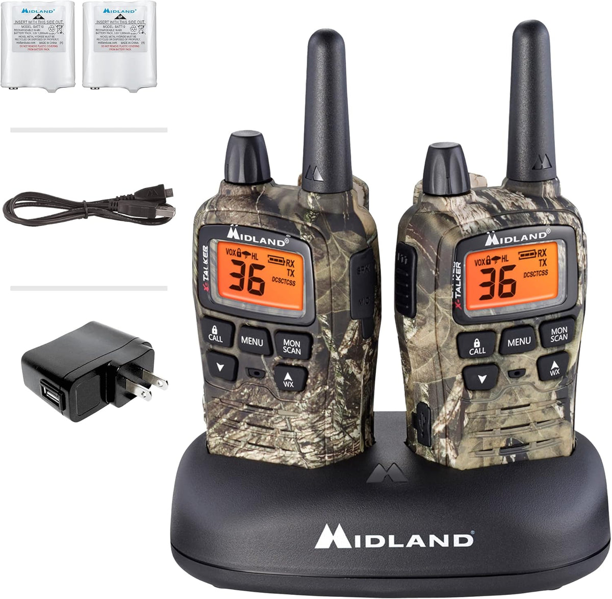 36 Channel FRS Two-Way Radio Walkie Talkie Black/Silver M561