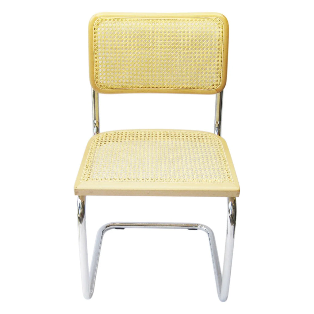 Cane Dining Chair in Chrome and Natural R82817